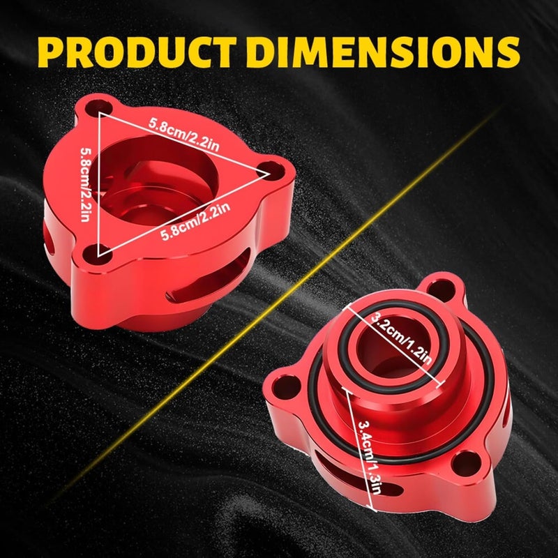 RselectMet Turbo Vacuum Adapter BOV Red 2015-2019 For FORD MUSTANG ECOBOOST 2.3L - Image 2